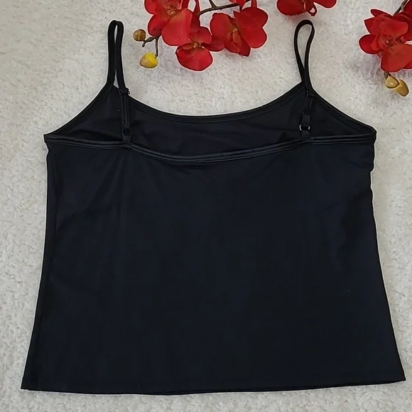 Worthington Stretch Camisole Shelf Bra Black Cami Adjustable Straps Lg - Picture 7 of 10